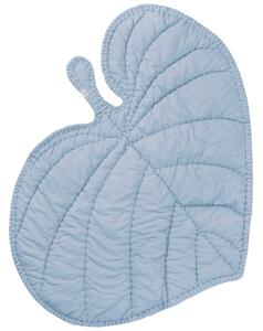 Nofred Modrá bavlněná dětská hrací deka Leaf 125 x 110 cm
