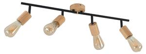 Lindby - Magniva 4 Stropní Lampa Wood/Black - Lampemesteren