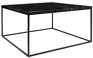 Černý mramorový konferenční stolek TEMAHOME Gleam 75x75 cm s černou podnoží