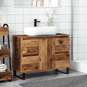 Koupelnová skříňka pod umyvadlo old wood 80x33x60 cm kompozit