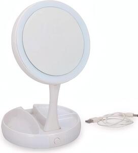 Zrcátko na líčení Grundig s LED osvětlením Úložný prostor Šperky Obyčejné a zvětšovací zrcátko Bílé