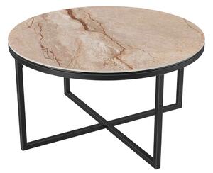 Konferenční stolek TALIA LAQUE v. 40 cm dekor mramor Breccia