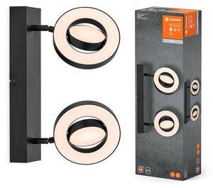 Černé LED stropní svítidlo 21 W SATURN, teplá bílá