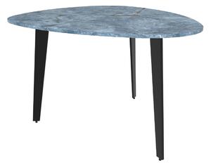 Konferenční stolek GALET v. 50 cm, dekor modrý onyx mramor