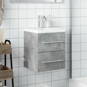 Koupelnová skříňka se zápustným umyvadlem betonově šedá