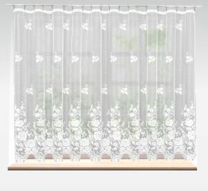 Záclona žakárová nebo balkonový komplet, Florella metráž, bílá 130 cm