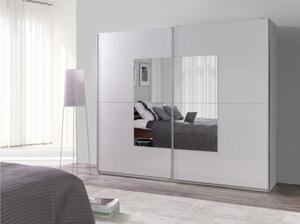 Maridex šatní skříň LUX se zrcadlem Barva: fialová/bílá lesk, zrcadla: 2x zrcadlové dveře