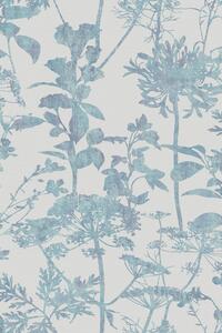 Šedo-modrá vliesová tapeta na zeď, příroda, trávy, 121432, New Eden, Graham&Brown Premium