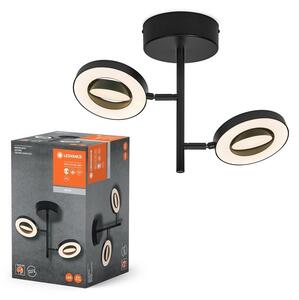 Designové černé LED stropní svítidlo 21 W SATURN, teplá bílá