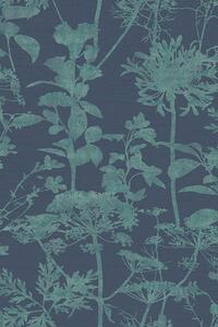 Modro-zelená vliesová tapeta na zeď, příroda, trávy, 121429, New Eden, Graham&Brown Premium