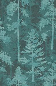 Modro-zelená vliesová tapeta na zeď, les, stromy, 121428, New Eden, Graham&Brown Premium