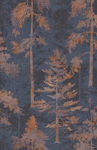 Modro-hnědá vliesová tapeta na zeď, les, stromy, 121427, New Eden, Graham&Brown Premium