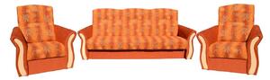 FALCO Sedací souprava Ibiza 3F+1+1 oranžová/buk