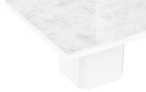 Bílý mramorový jídelní stůl TEMAHOME Dusk 130 x 130 cm
