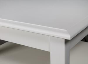 KATMANDU Malý konferenční stolek Belluno Elegante, bílá, masiv, 48x70x70 cm