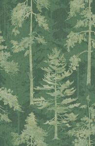 Zelená vliesová tapeta na zeď, les, stromy, 121425, New Eden, Graham&Brown Premium