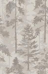 Šedo-hnědá vliesová tapeta na zeď, les, stromy, 121421, New Eden, Graham&Brown Premium