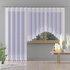 Hotová záclona nebo balkonový komplet, IGNIS, bílá 220 x 120 cm