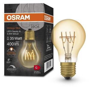 Zlatá stmívatelná LED žárovka E27 4,8 W VINTAGE, teplá bílá