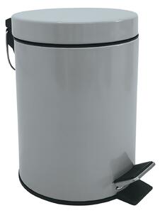 MSV pedálový odpadkový koš UNIS, světle šedá, ocel, 3 L
