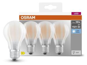 3 ks matná LED žárovka E27 11 W CLASSIC A, studená bílá
