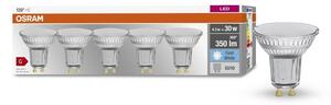 5 ks reflektorová LED bodovka GU10 4,3 W 4000 K BASE, studená bílá