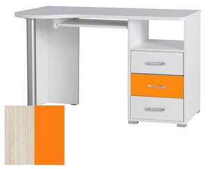 Nemo - psací stůl 11 - jasan/oranžová
