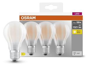 3 ks matná LED žárovka E27 11 W CLASSIC A, teplá bílá