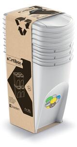 Prosperplast Sada 4 odpadkových košů Soorti na tříděný odpad 4 x 35 l bílá