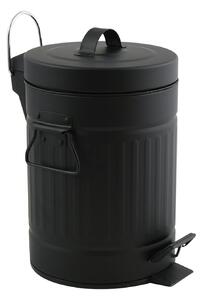 MSV pedálový odpadkový koš HABANA, černá ocel, s úchyty, 3 L