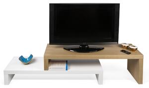 Temahome Matně bílý dubový TV stolek Falesia 235 x 38 cm
