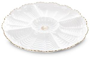 DEKORAČNÍ KERAMICKÝ PODNOS GAIA (FI) 28 CM KRÉMOVÁ