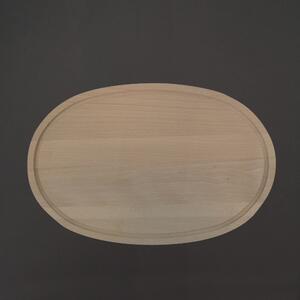 AMADEA Dřevěné servírovací prkénko - podnos ovál, masivní dřevo, 38 cm