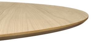 Porto Deco Kulatý dubový jídelní stůl Matos 150 cm s chromovanou podnoží