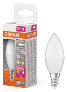 Matná LED žárovka svíčková E14 4.9 W, laditelná bílá