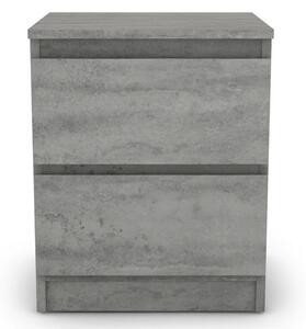 Skříňka/noční stolek Carlos 402S, šedý beton