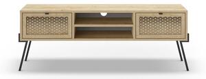 TV stolek v dekoru dubu v přírodní barvě 140x51 cm Ecrin – Marckeric