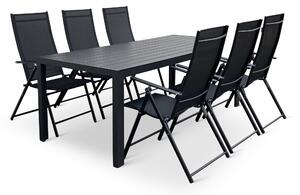 Zahradní jídelní set Viking XL + 6x kovová židle Pia