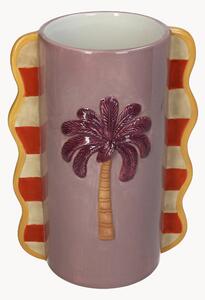 Ručně malovaná dekorativní váza Palm Tree, V 23 cm