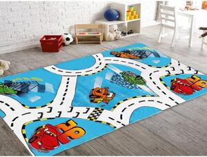 Dětský kusový koberec Cestičky modrý 2 200x300cm
