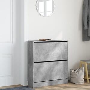 Botník betonově šedý 80 x 21 x 87,5 cm kompozitní dřevo