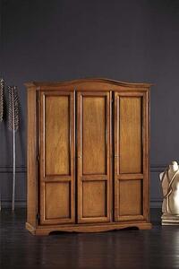 Šatní skříň AM313, Italský stylový nábytek, provance dekoru AM: ořech červotoč