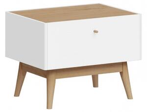 Bílý dubový noční stolek Germania Monteo 2410 55 x 42 cm