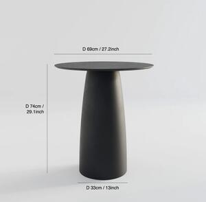 Lakovaný jídelní stůl kruh D690mm Black RAL 9005