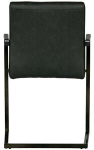 Hoorns Antracitově šedá koženková jídelní židle Jefrey