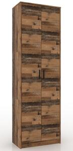 Šatní skříň Vincent 60 cm, vintage optika dřeva