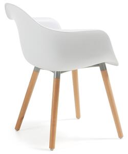 Bílá plastová jídelní židle Kave Home Kevya