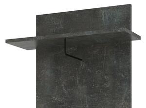Věšákový panel Askon, tmavý beton