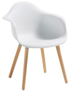 Bílá plastová jídelní židle Kave Home Kevya