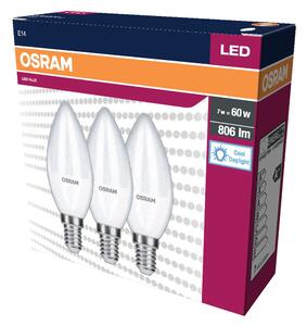 3 ks LED žárovka E14 7.5 W CLASSIC B, studená denní bílá